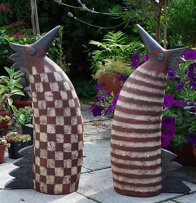 Keramik Hahn und Henne